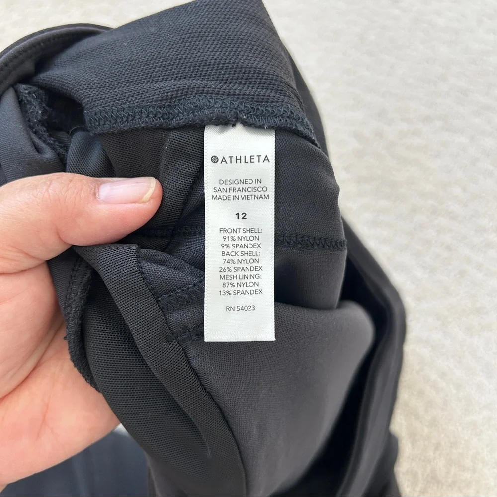 Athleta Leggings 12 Headlands Hybrid Cargo Pockets Tights Hiking Outdoors Black - Picture 10 of 14